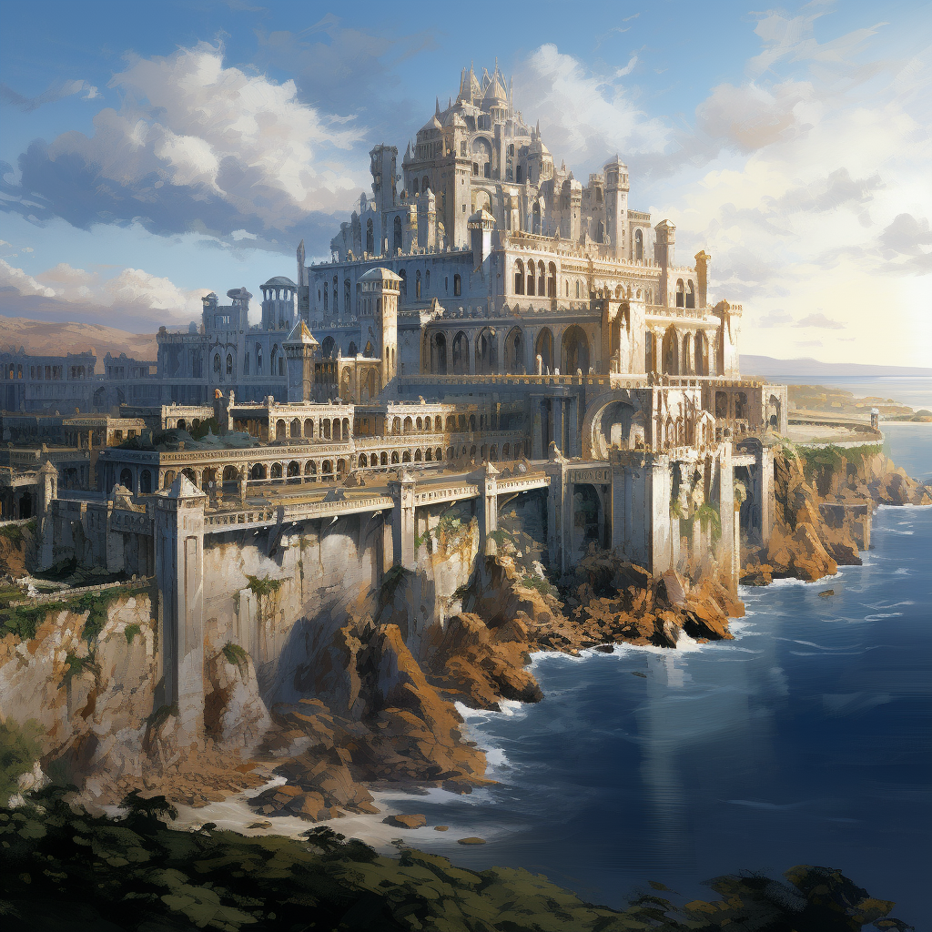 Fantasy Marble Gold Fort Picture