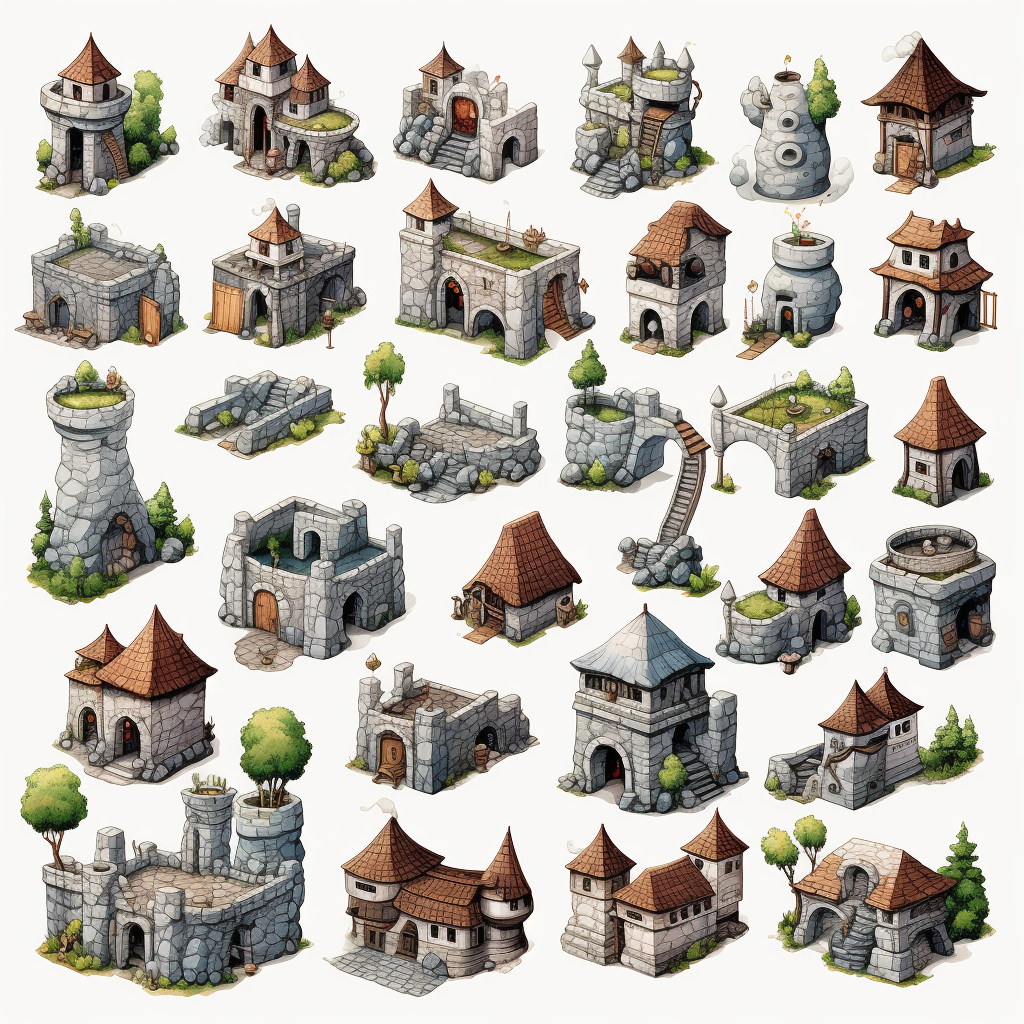 Fantasy Monastery Sprite Sheet