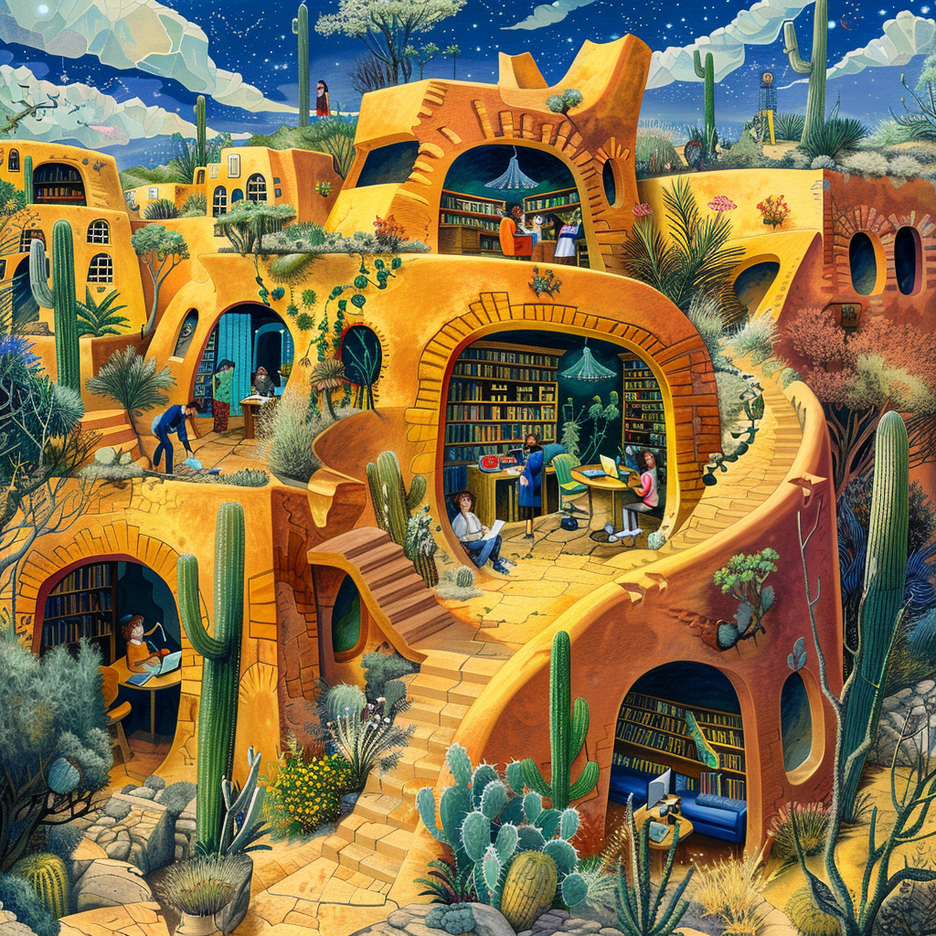 Fantasy Pueblo Desert Home Interior