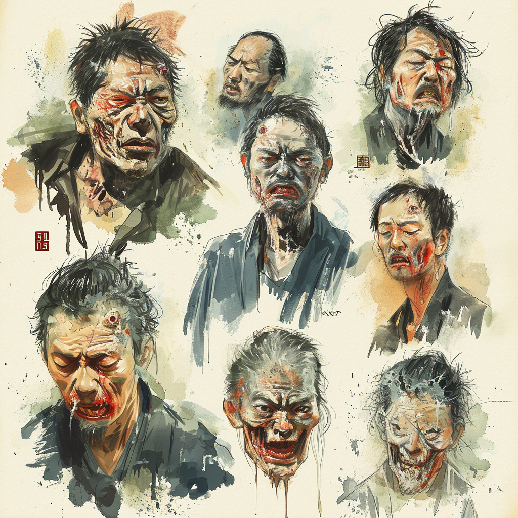 Fantasy RPG Zombies Portraits Decay