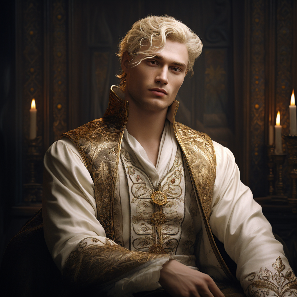 Blonde King in Fantasy Style