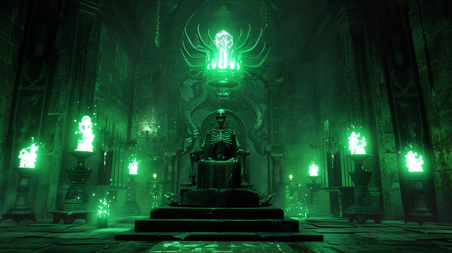 Dark Fantasy Dragon Throne Room