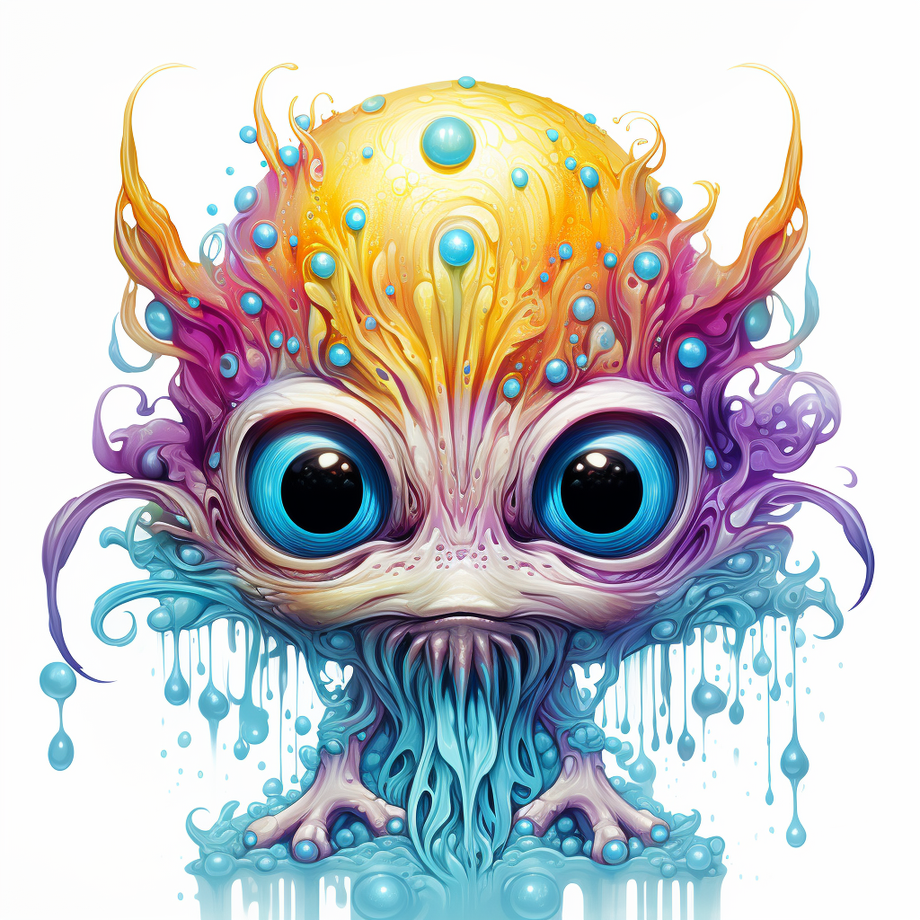 Funky-colored Fantasy Alien Creature