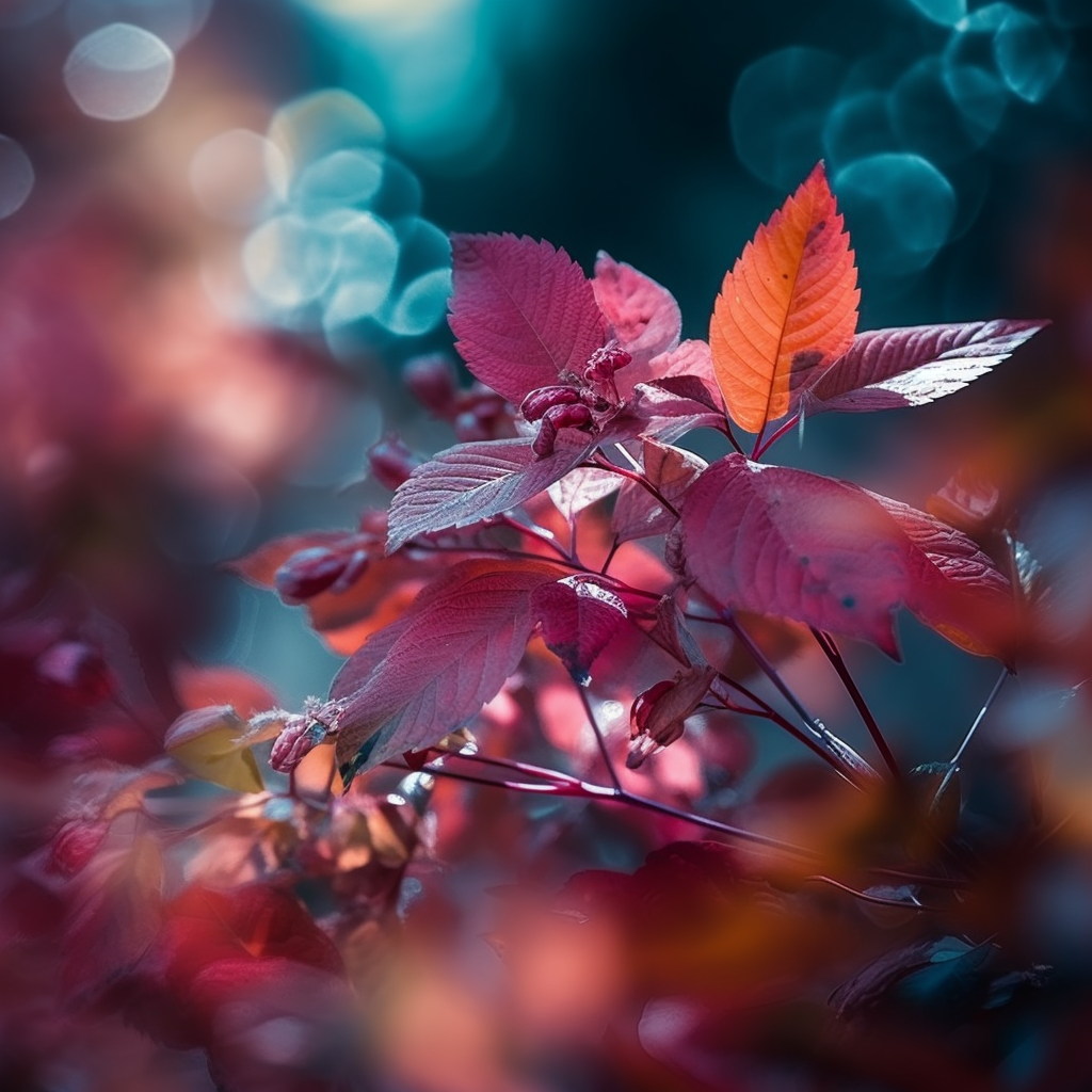 Beautiful Autumn Flowers and Leaves