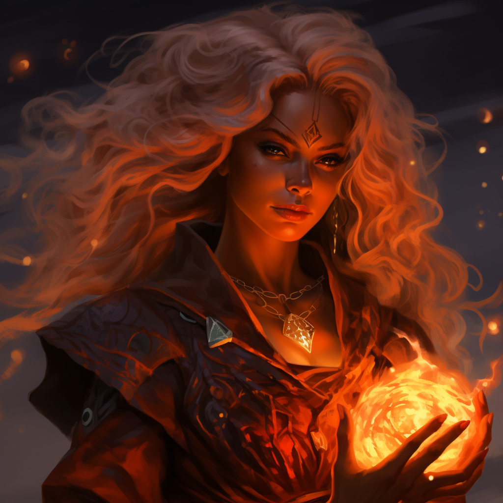 Image of a Mage Fire Genasi