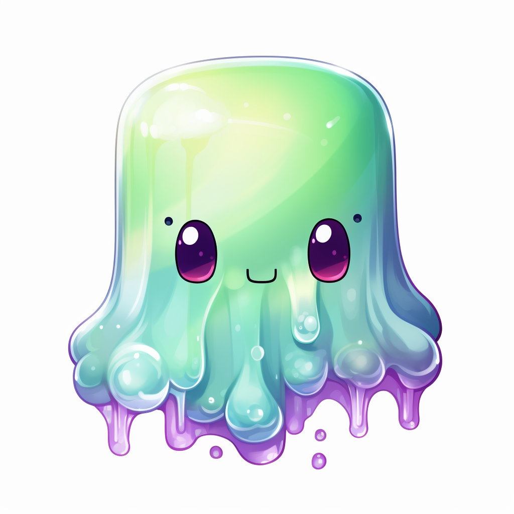 Cute anime slime illustration