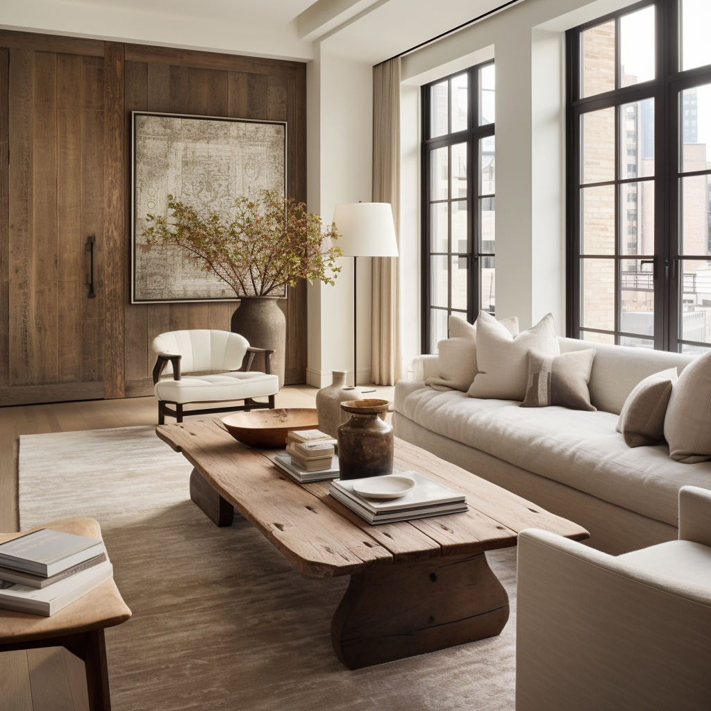 Natural Finishes Warm Toned Living Room