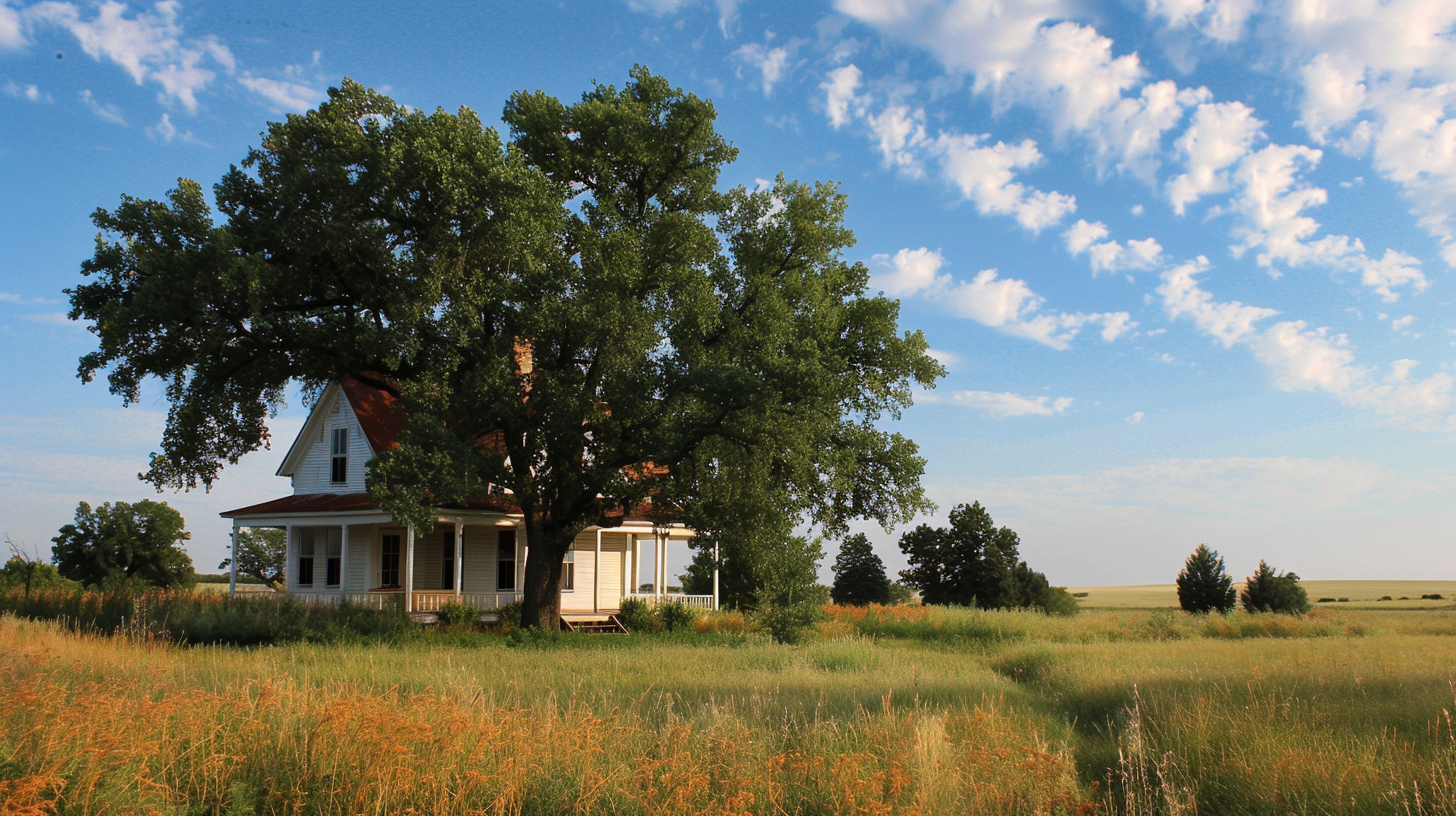 vintage farmhouse rural Oklahoma