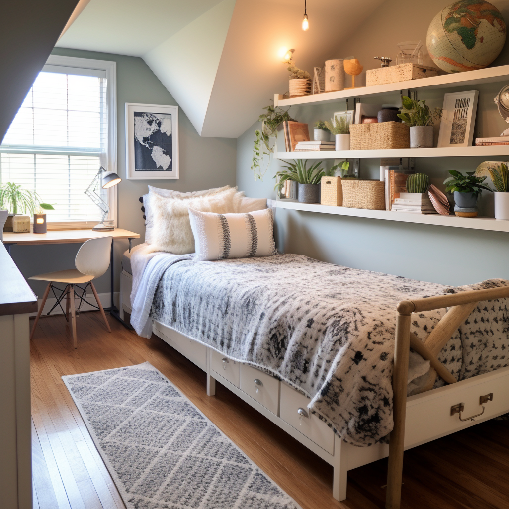 Teenage girl's modern farmhouse crafts room