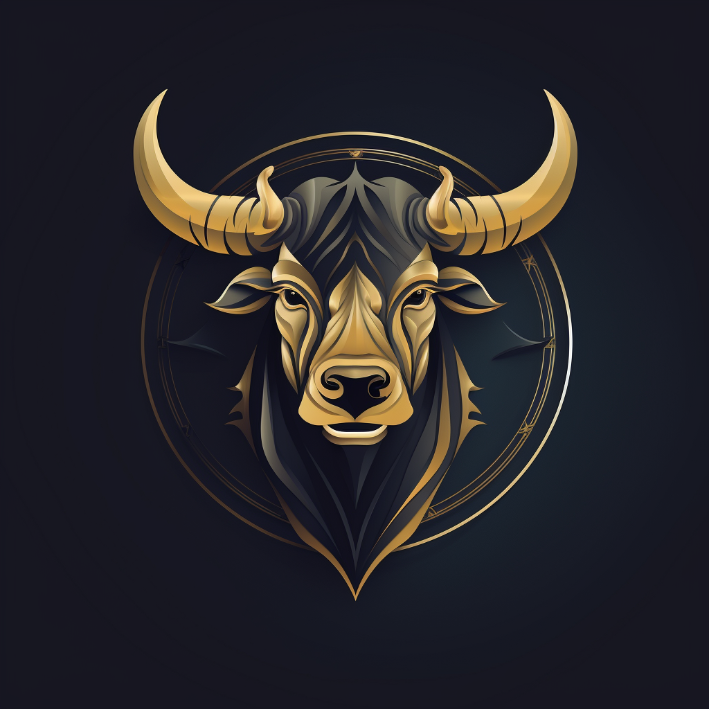 Simple and Flat Fashion Bull Logo