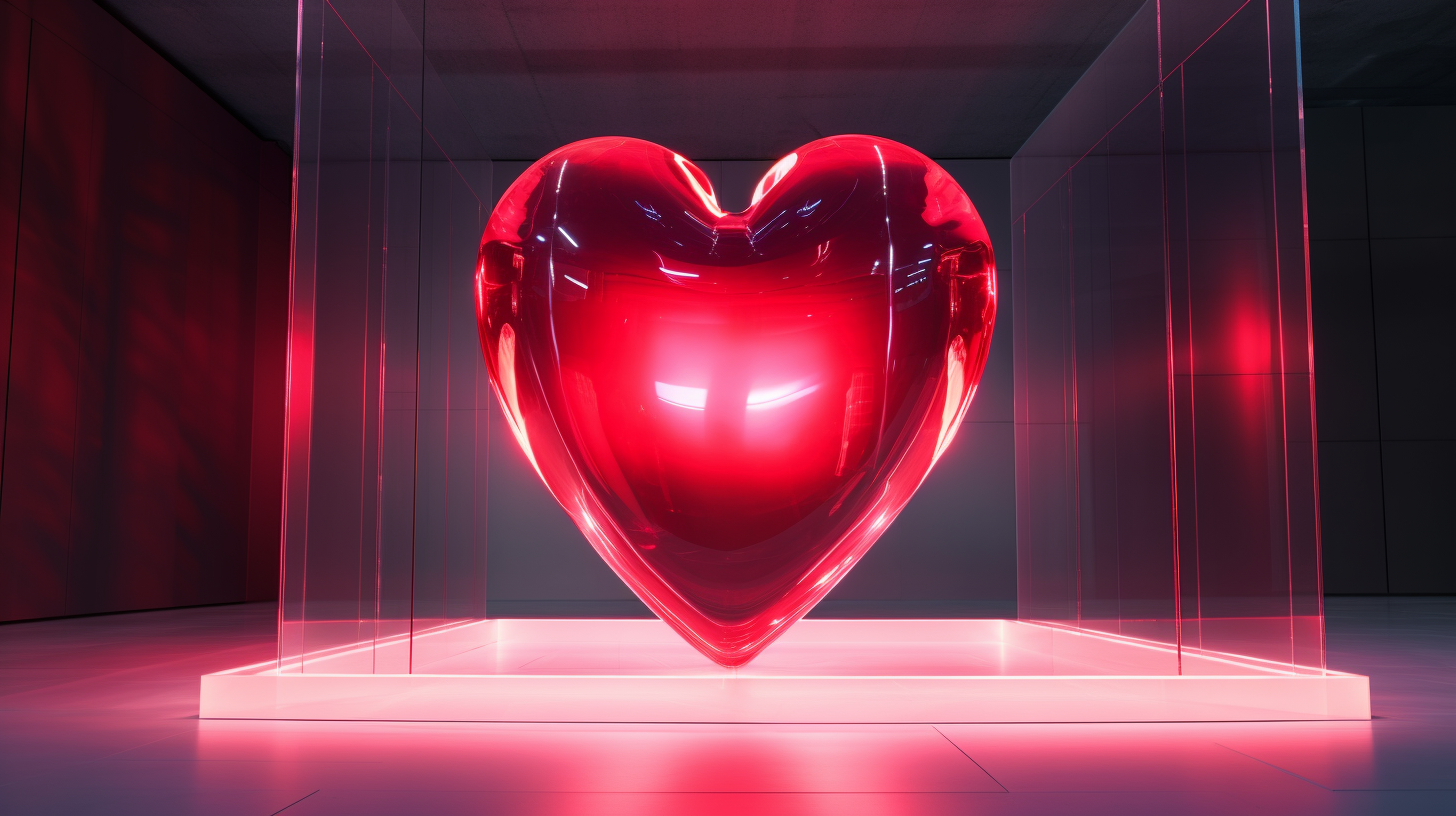 Fashion Editor Glass Realistic Heart Art