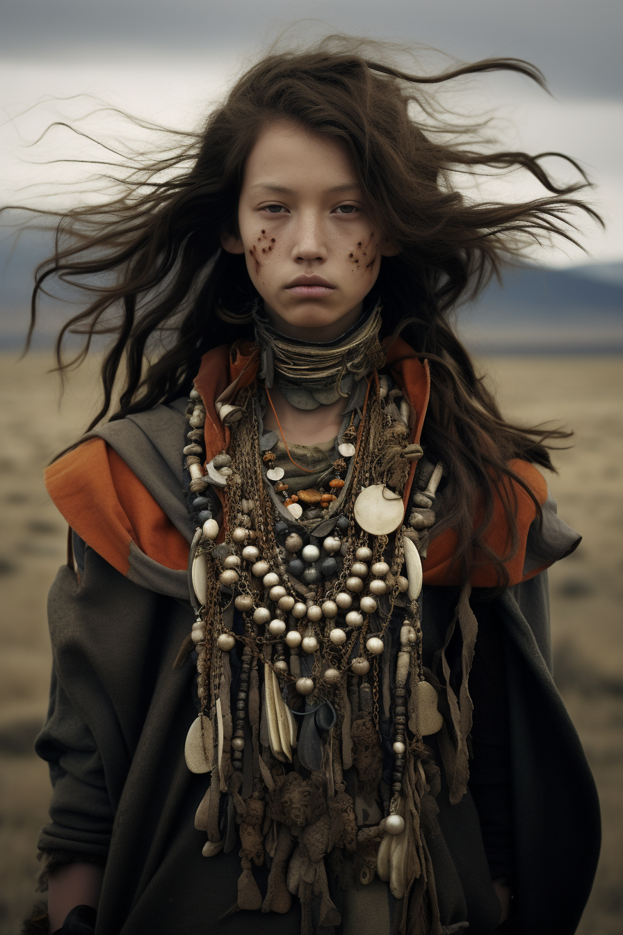 Fashion with Natural Materials, Feathers, Bone Beads