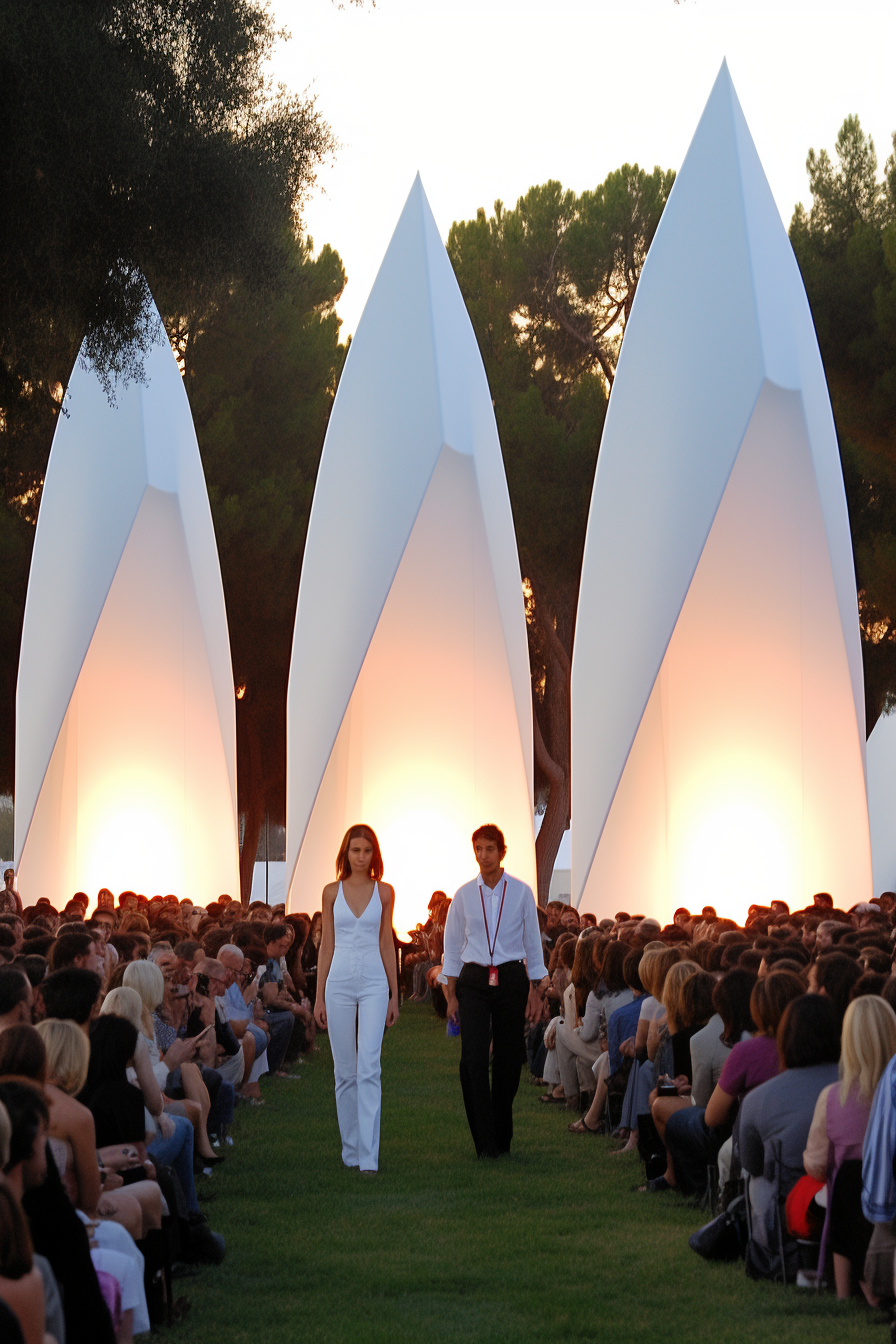 Fashion show at Bodrum airport