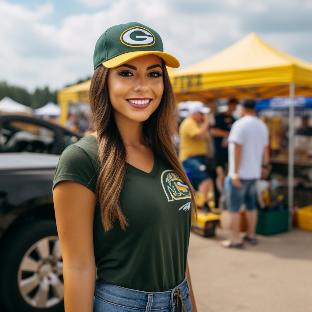 Fashionable Packers Fan at Yard Sale