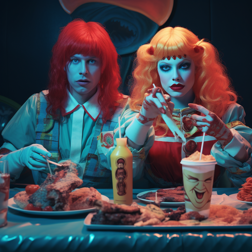 Burger King and Wendy's enjoying McDonald's meal