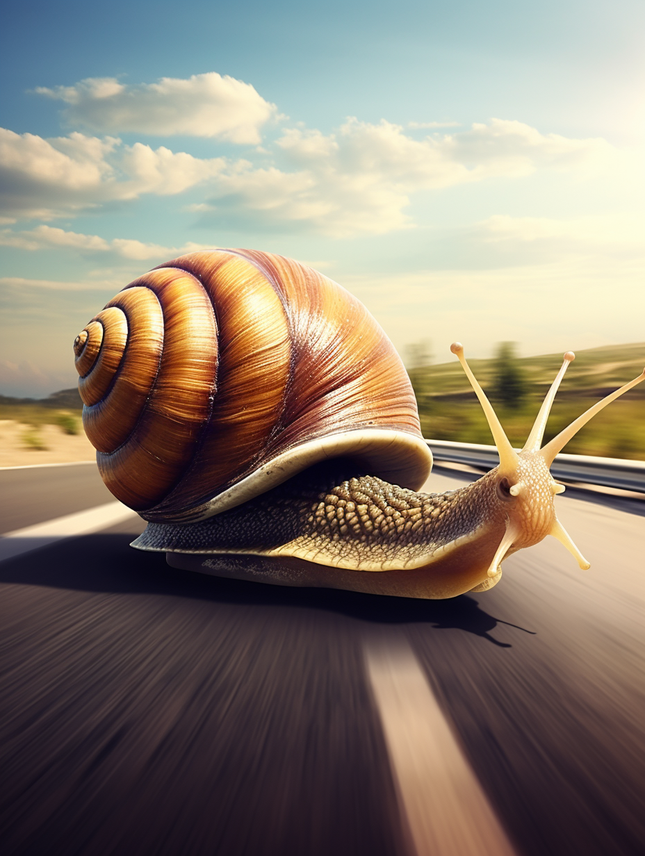 Fastest snail racing on Arizona highway