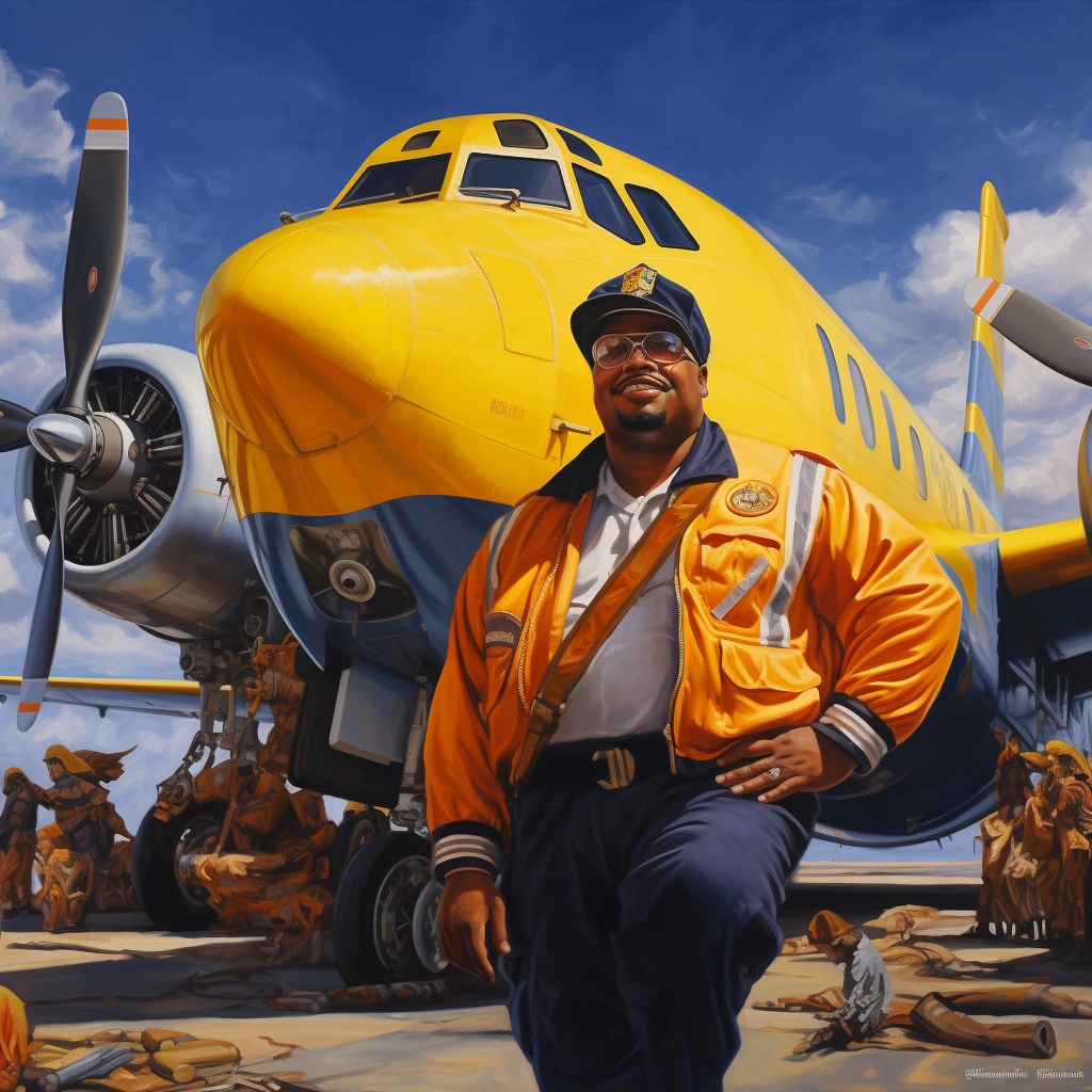 Colorful Fat Albert oil painting