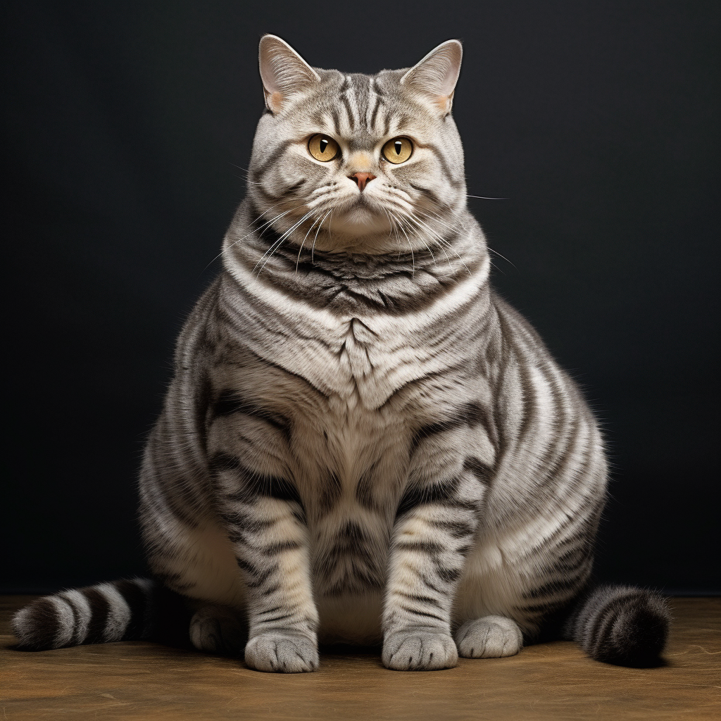 Cute American Shorthair Fat Cat