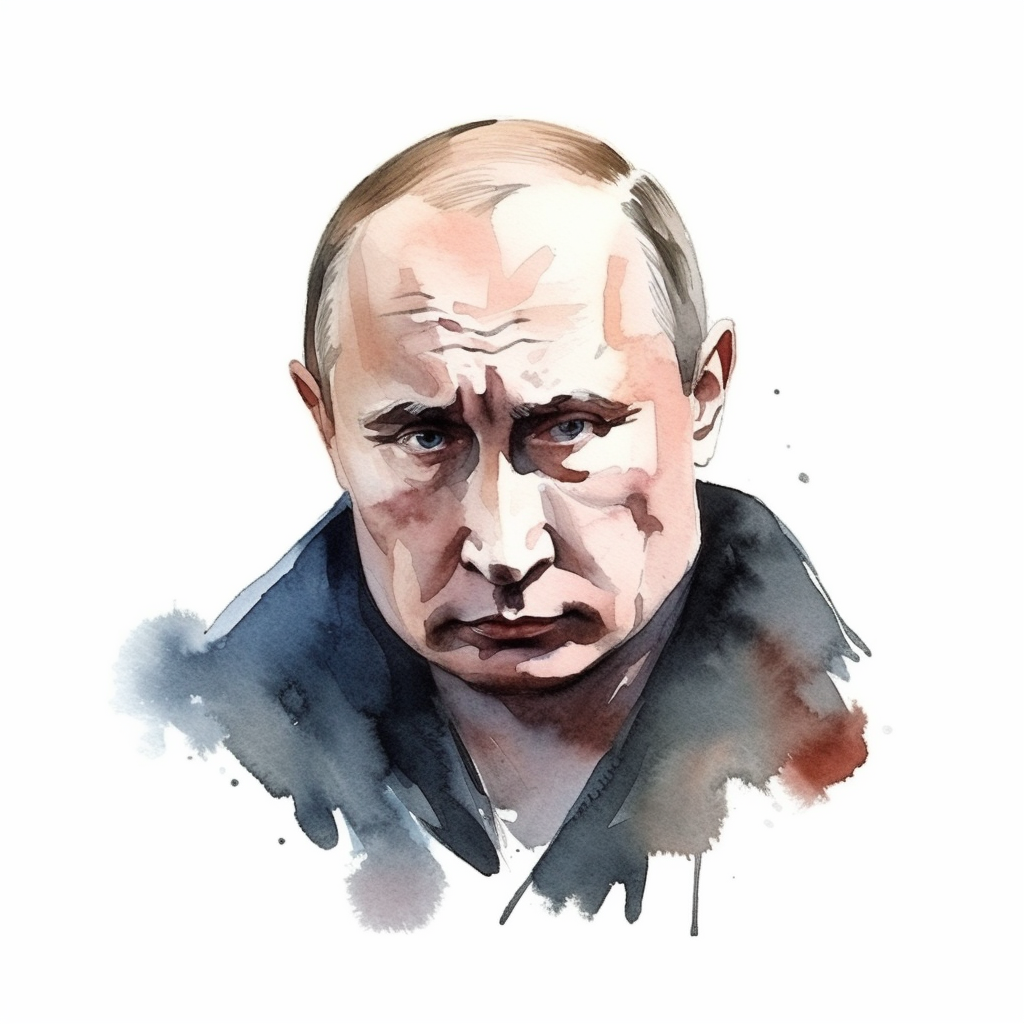 Illustration of a funny fat Putin on a shirt