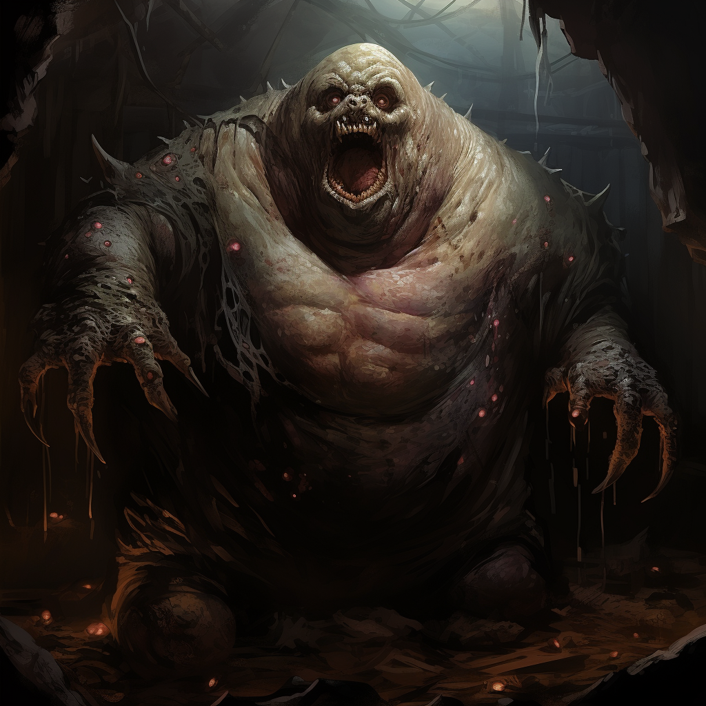 Fantasy Art of a Fat Zombie