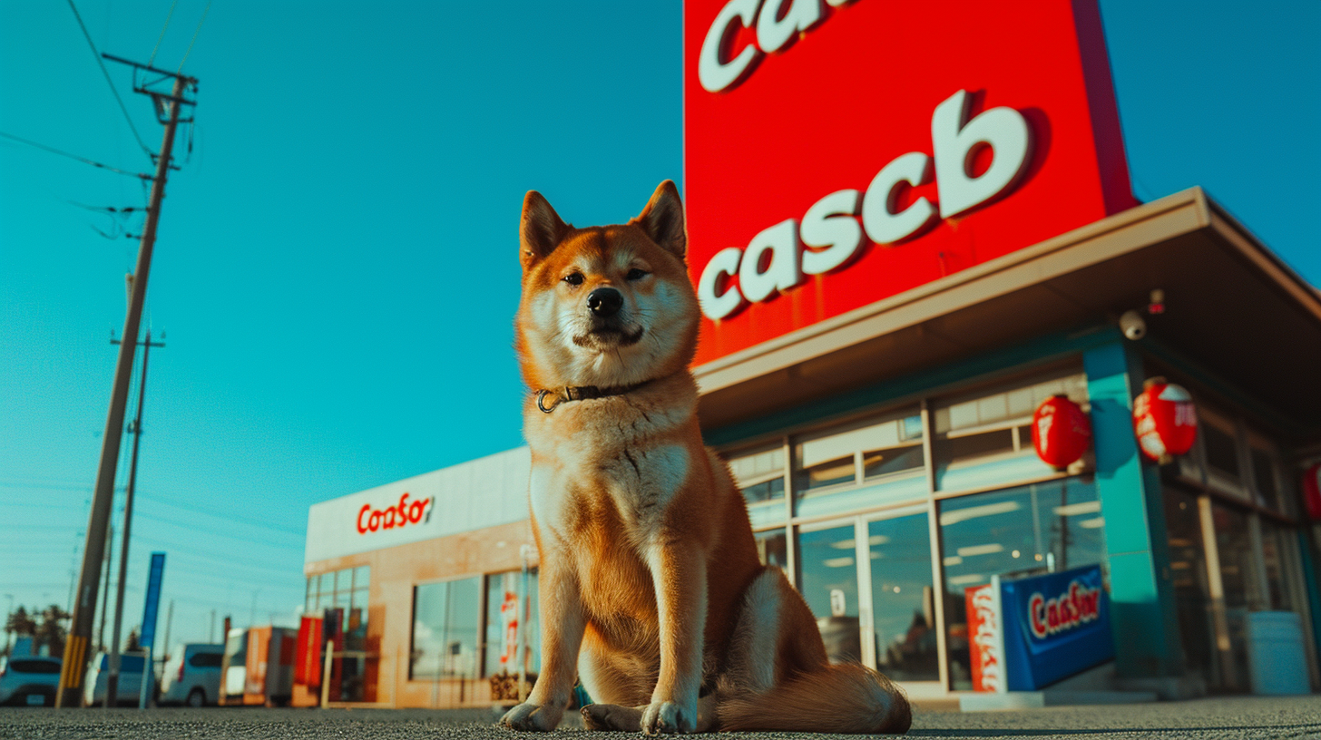 Fat Shiba Inu at Costco