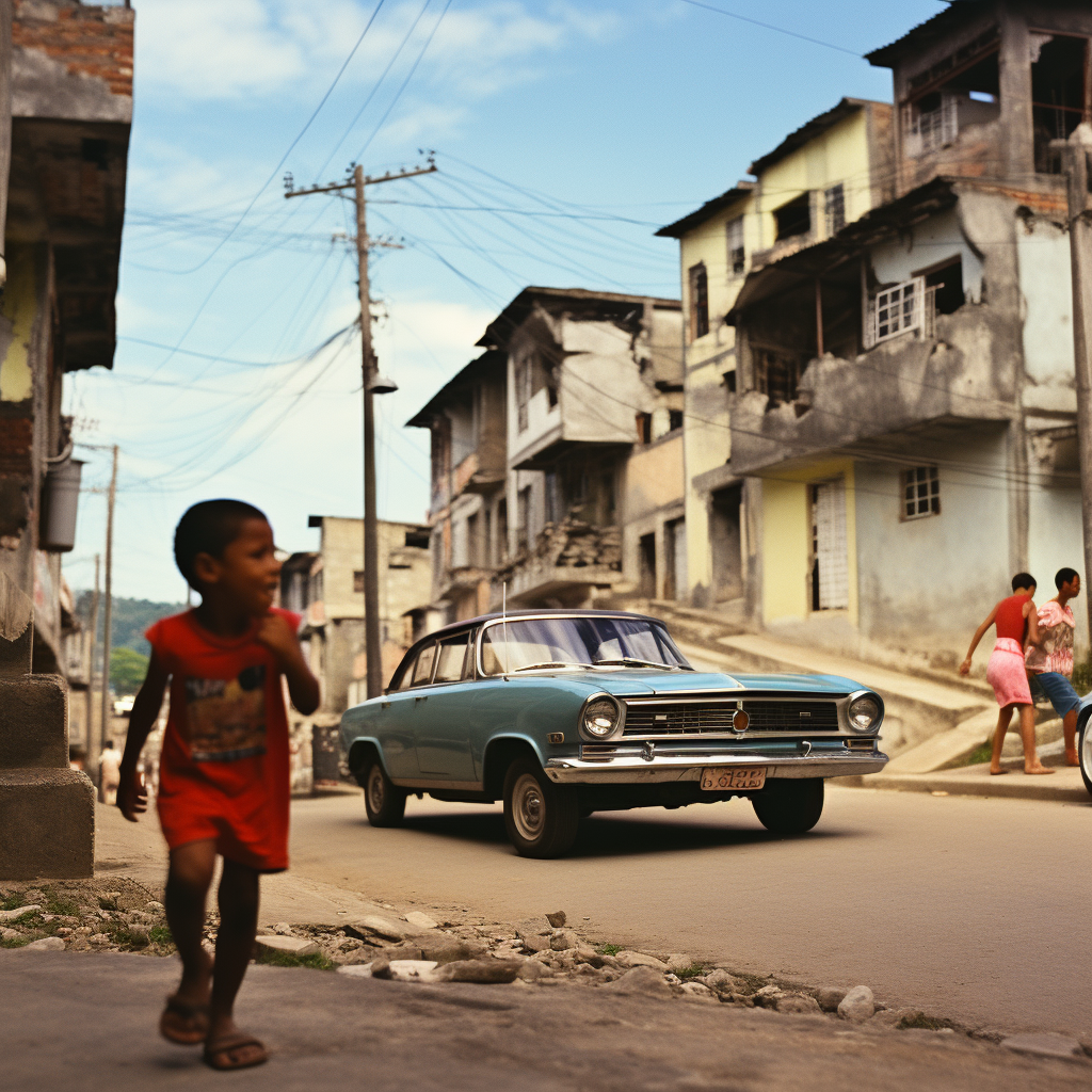 Kids playing soccer in Brazil