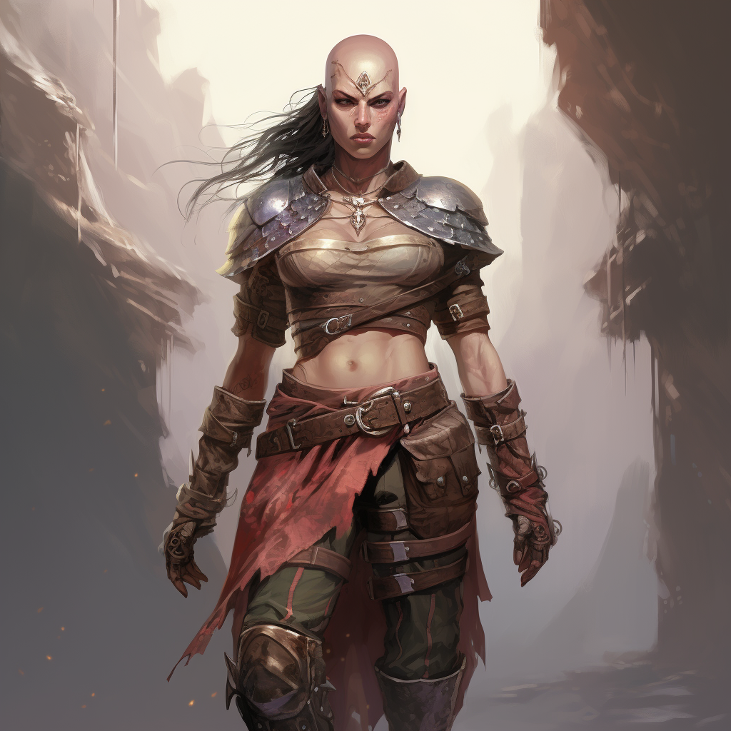 Powerful Female Bald Goliath in DND  ?‍?