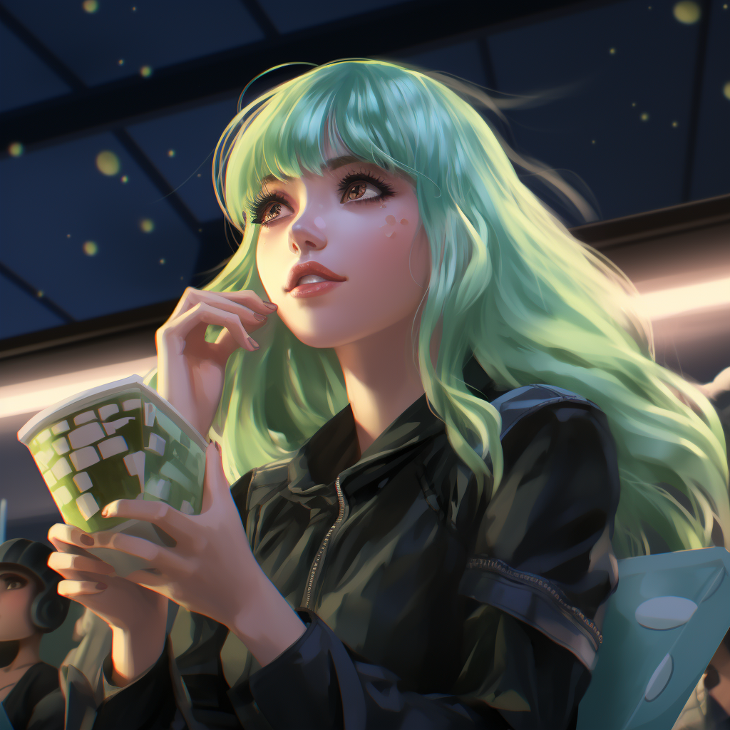 Female Byleth enjoying popcorn in theater