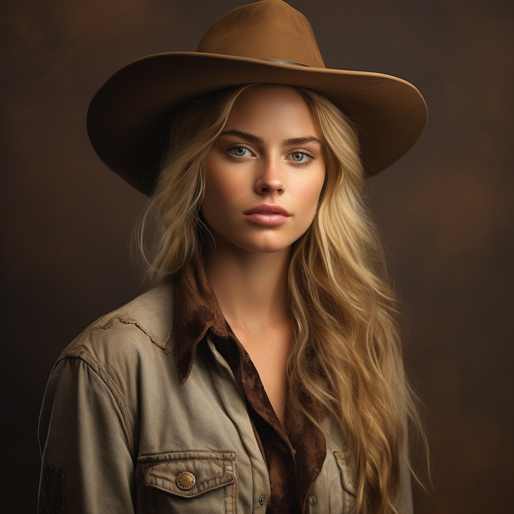 Female Cowboy with Blonde Hair