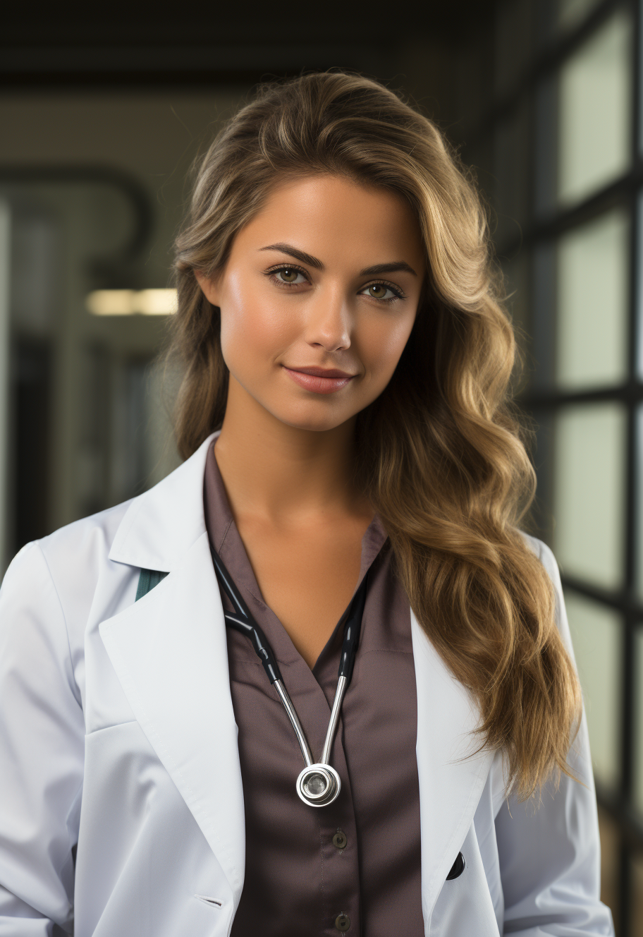 Smiling female doctor with stethoscope