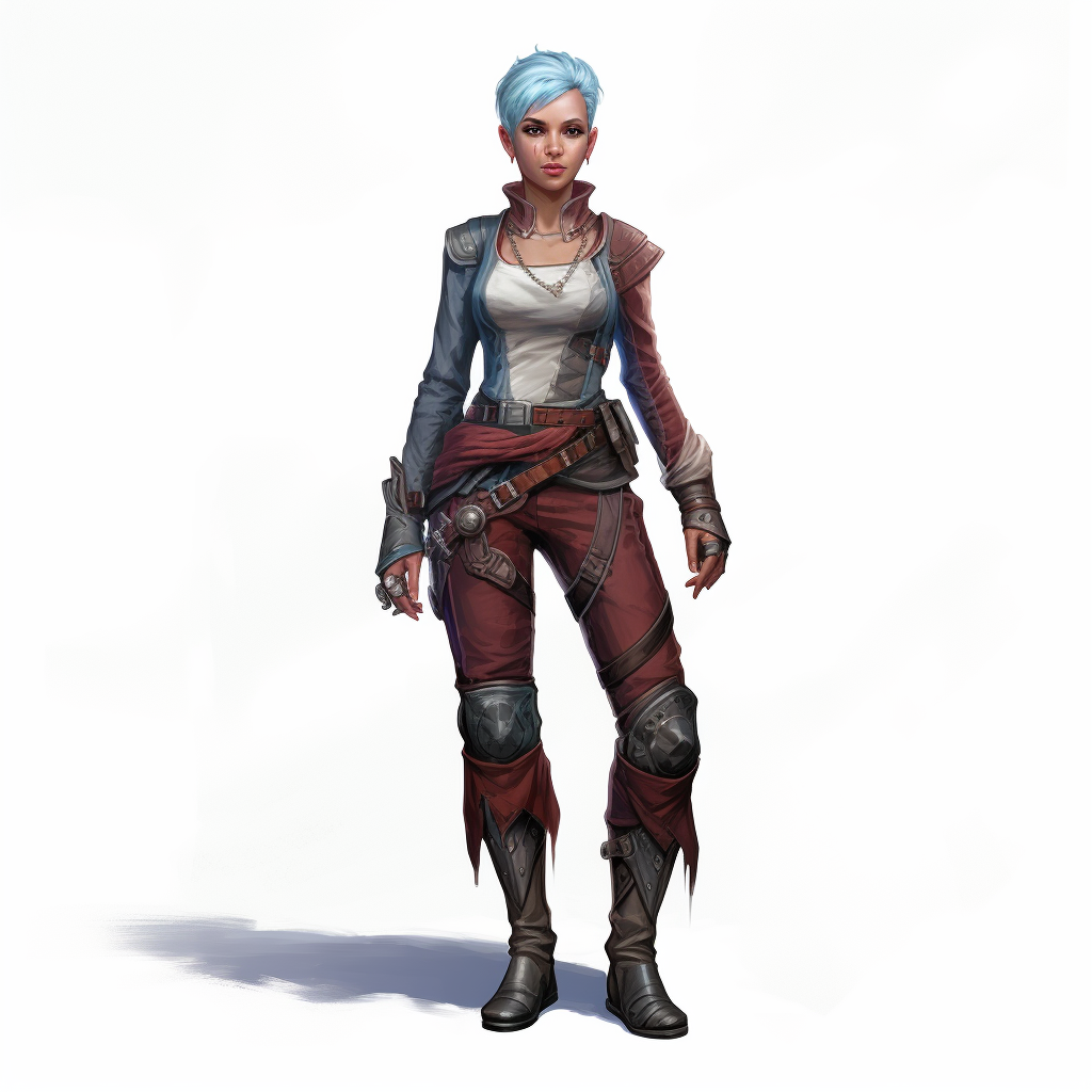 Illustration of a Female Elf Rogue  ?