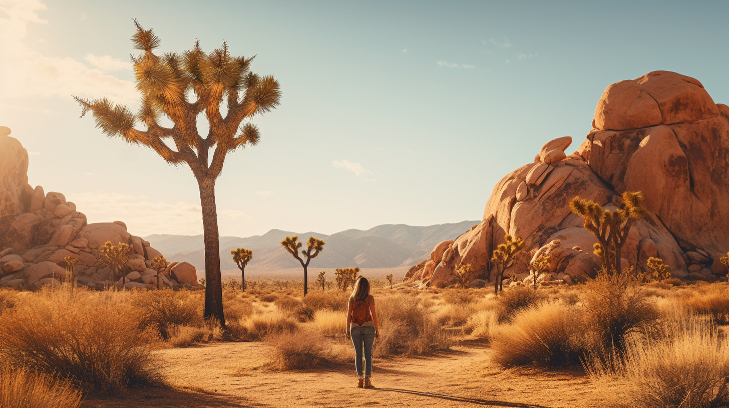 Female Hiker in Joshua Tree with Arri Alexa