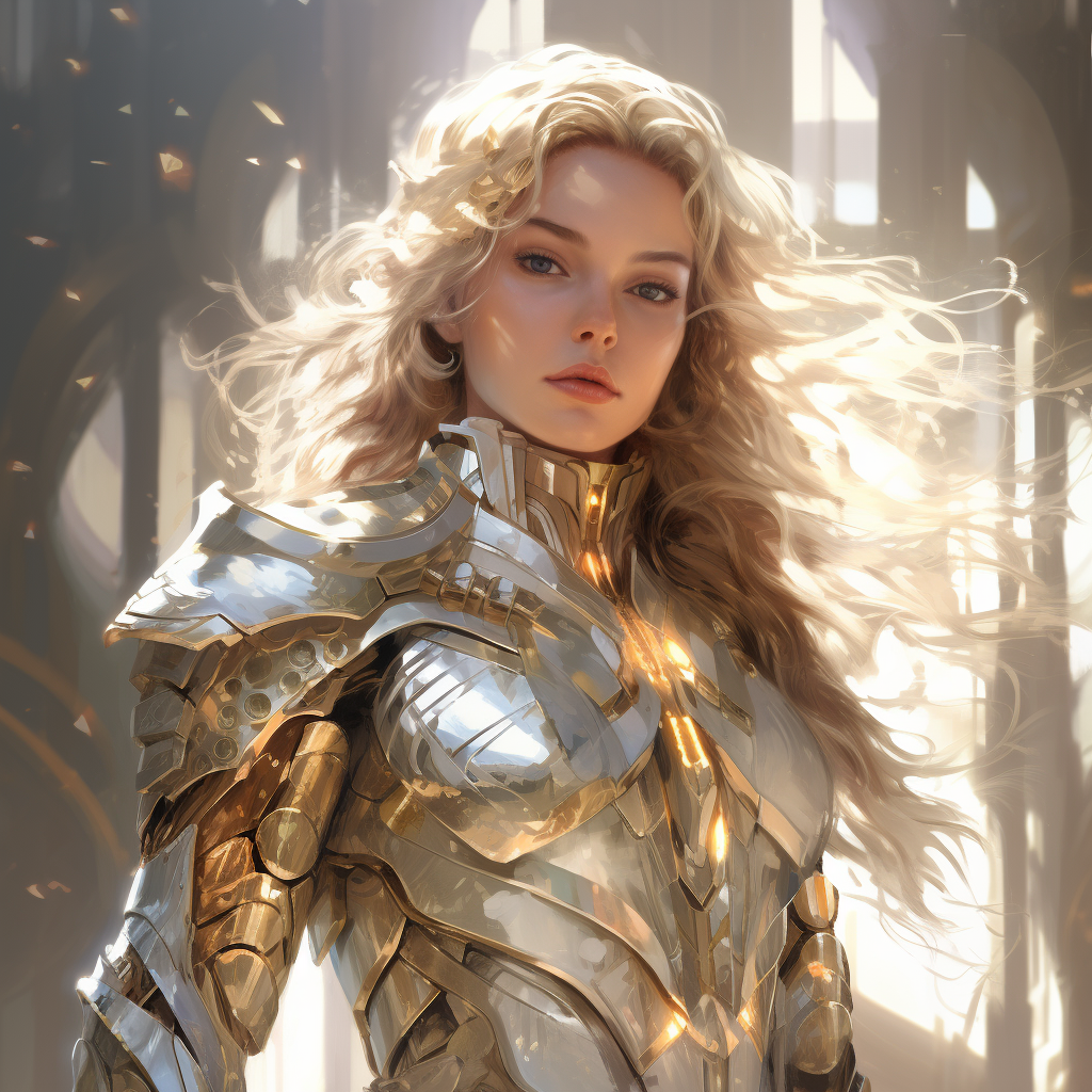 Knight in Golden and Silver Armor