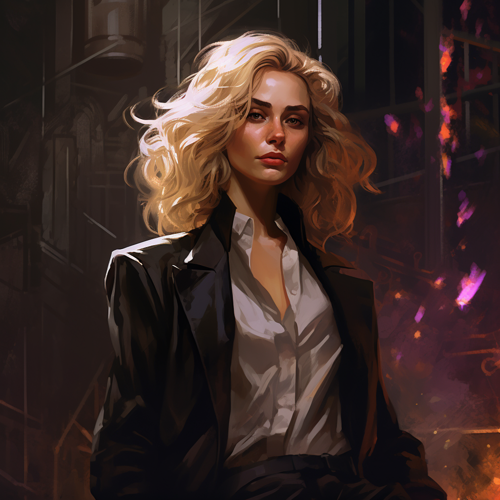 Digital illustration of female Lestat and Scully in urban fantasy