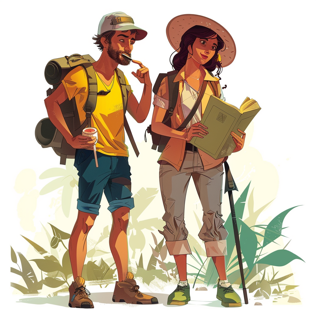 Brave tourism guides illustration