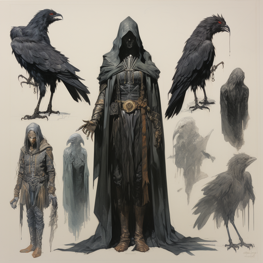 Female raven god of death and war