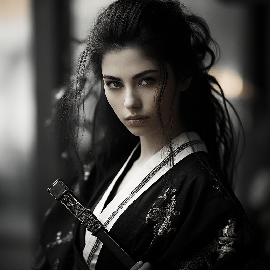 Female Samurai with Sword