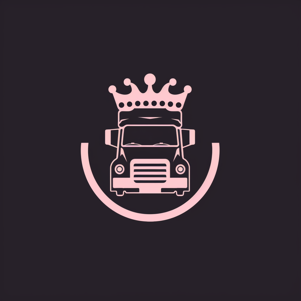 Minimalistic logo for female trucking app