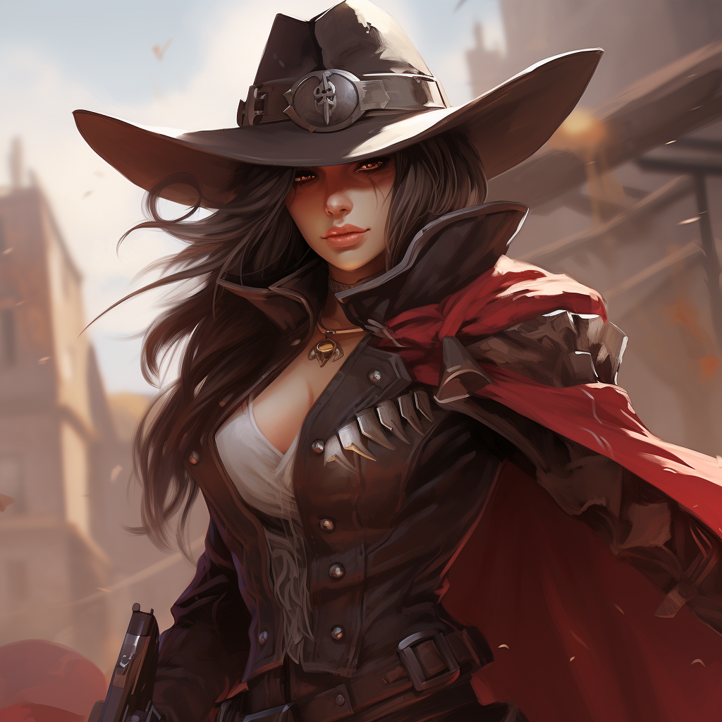 Female Mcree Overwatch Action Pose Art