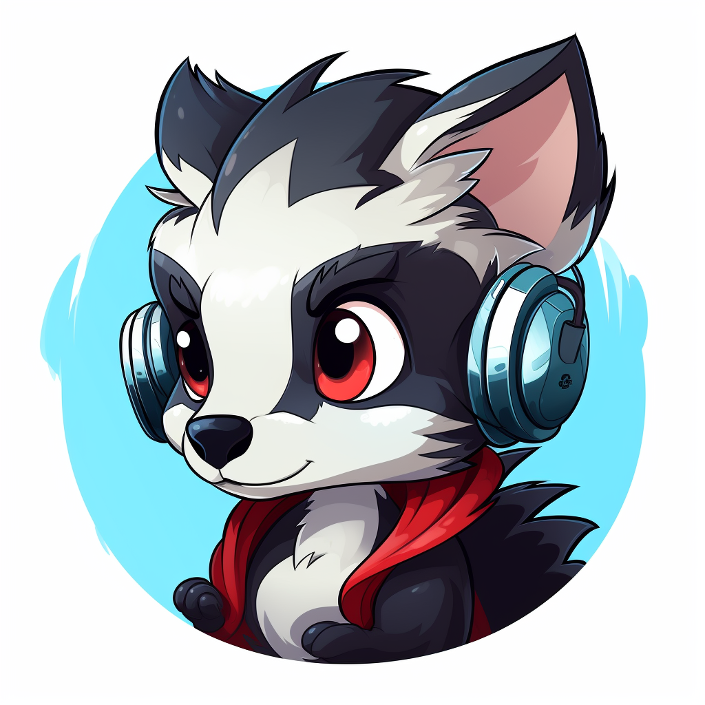 Female badger chatbot avatar with headset