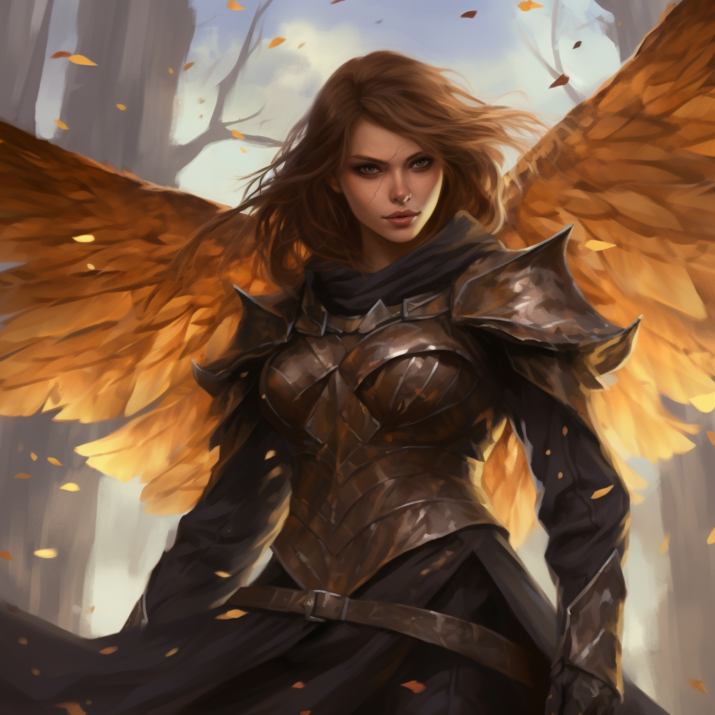 Female with Brown Hair, Daggers, Fairy Wings