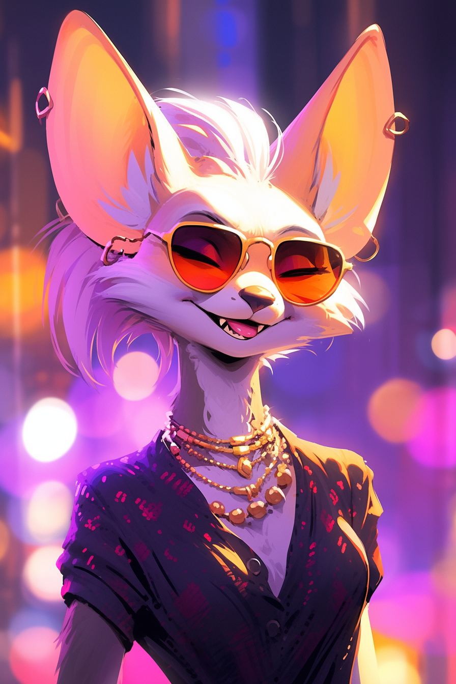 Female Fennec Smiling