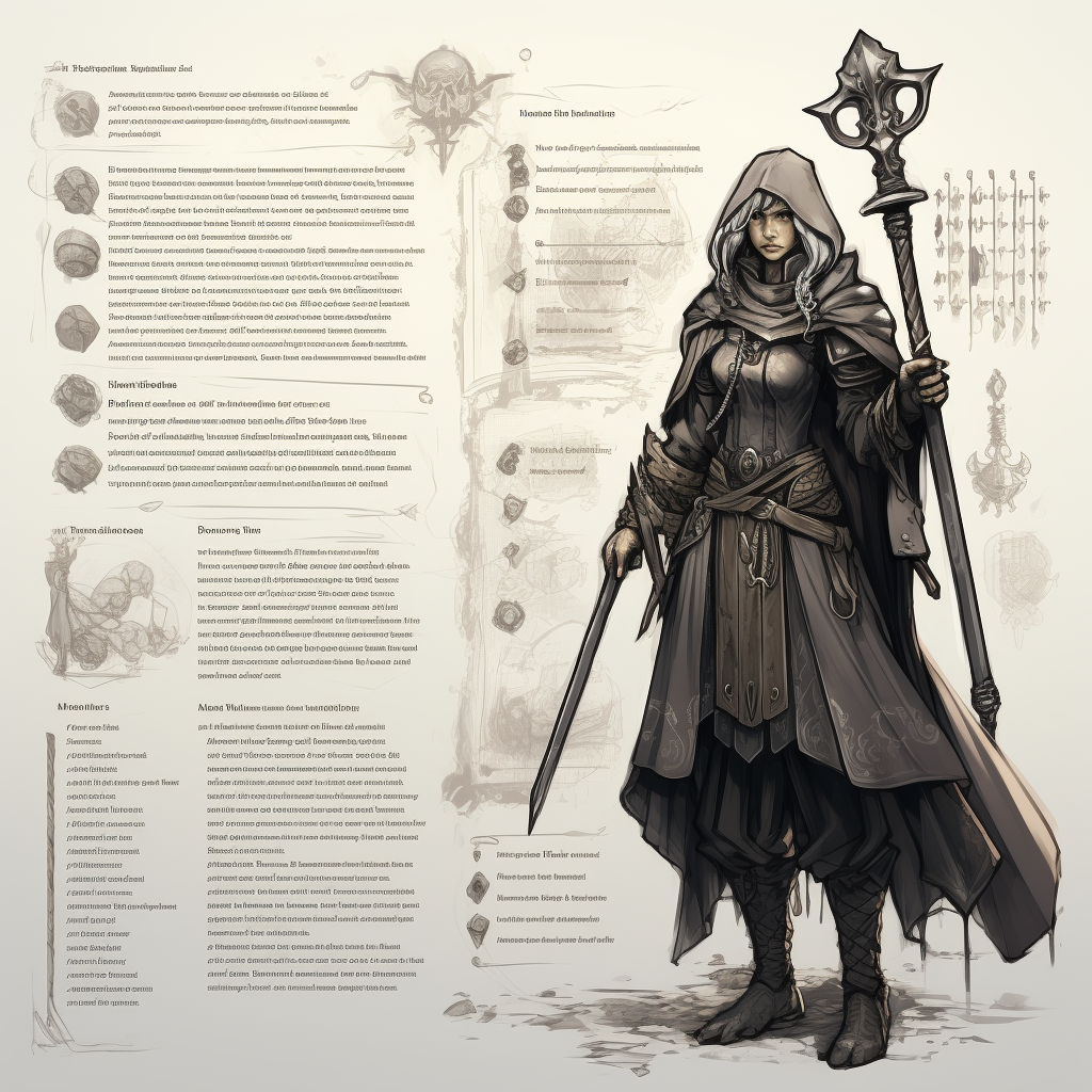 Female Grave Cleric with Axe and Shield