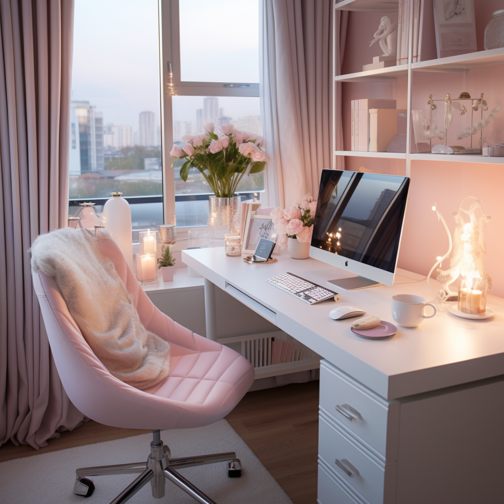 Feminine western home office decor