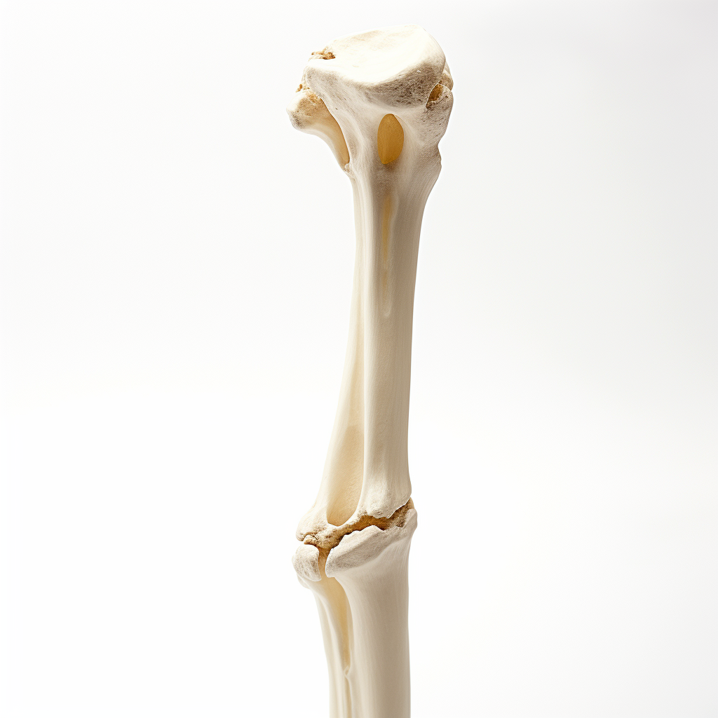 Femur Bone on White Background