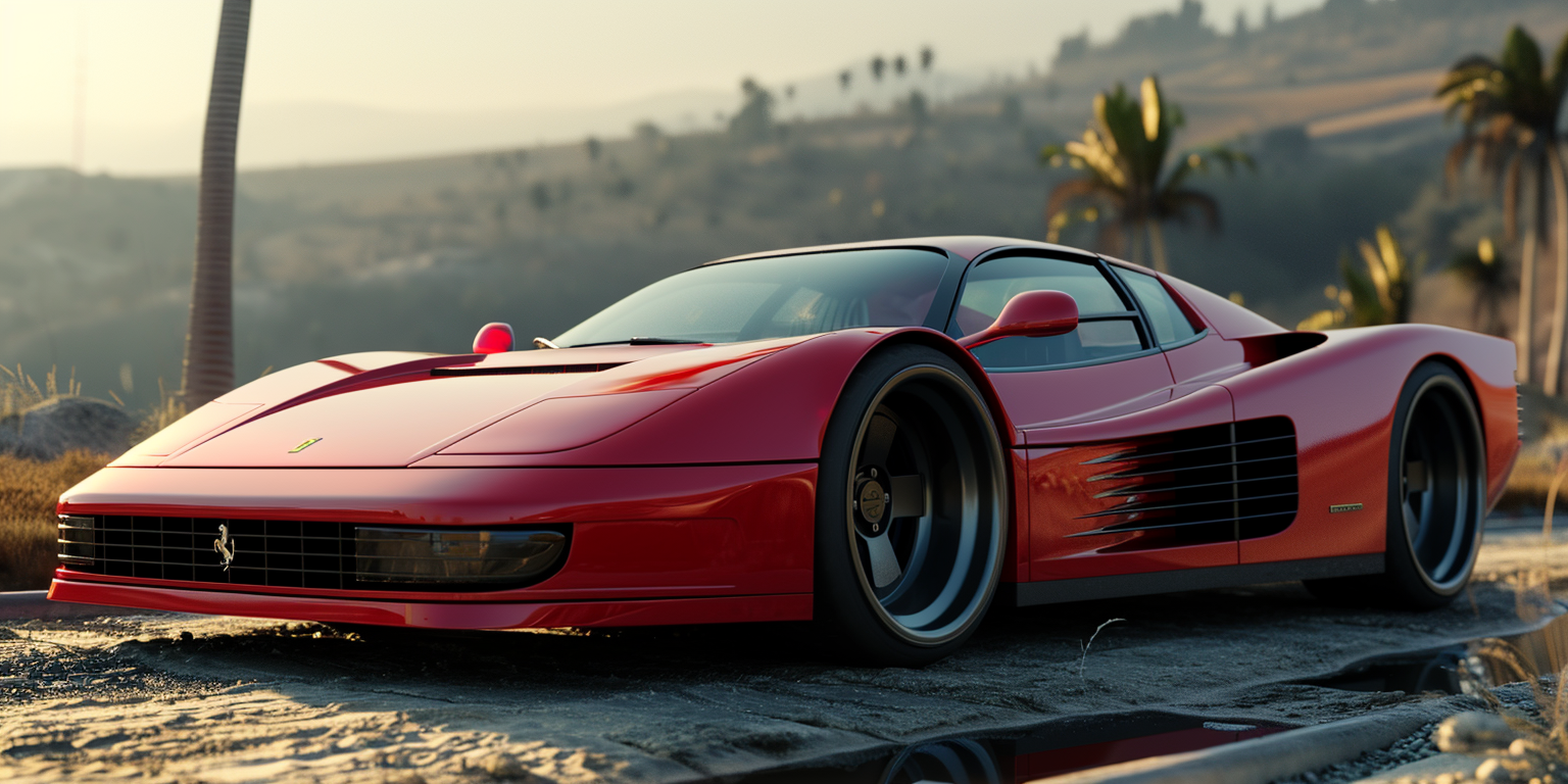 Futuristic Ferrari Testarossa Redesign