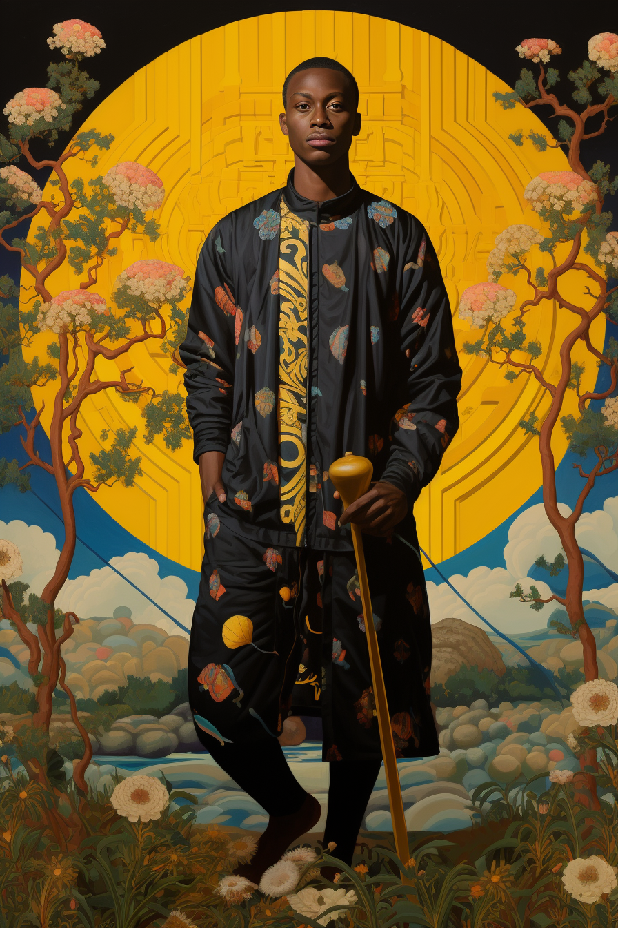 Fibonacci Artwork with Kehinde Wiley and Jacob Lawrence Influence