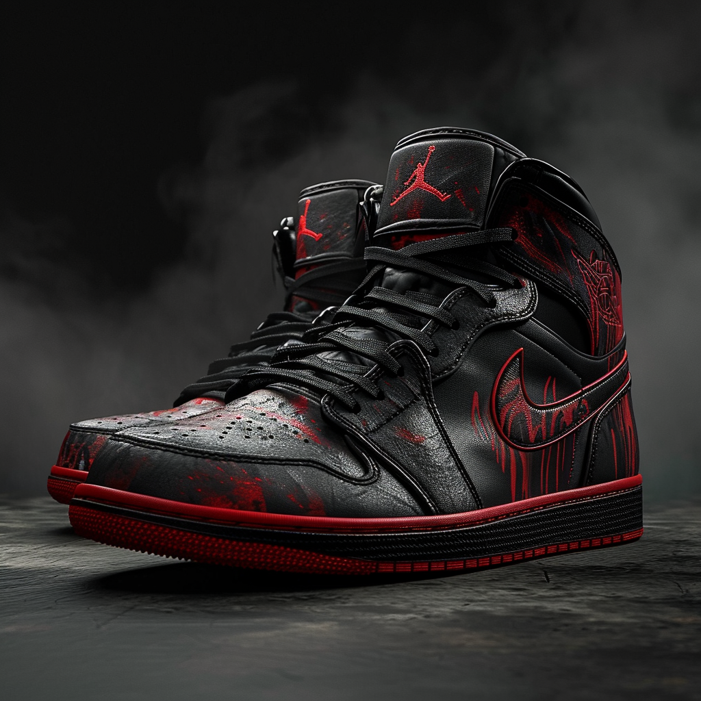 Stylish and Creepy Fiend Bray Wyatt Inspired Jordan 1 Shoe