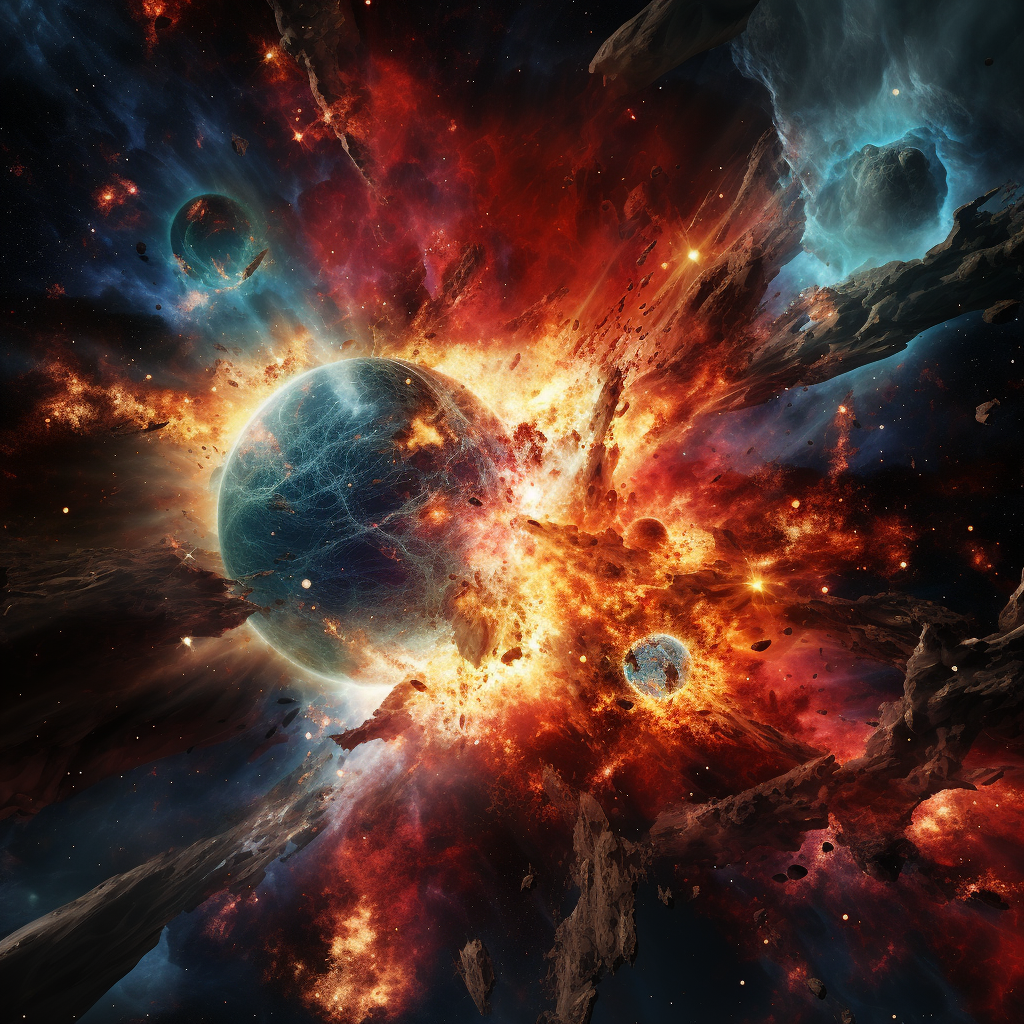 Fiery Explosion in Space