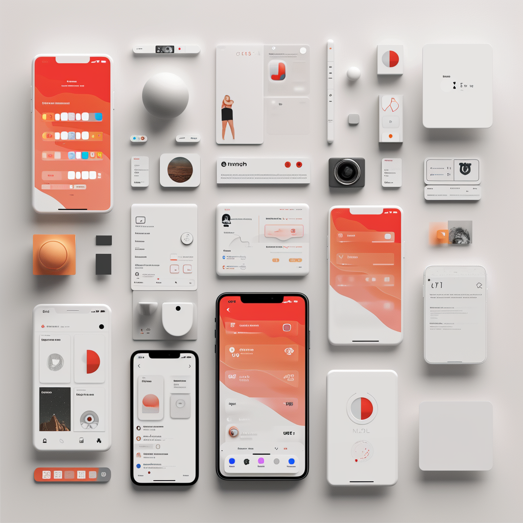 Figma Design Board Mobile App Minimal Style UX Components